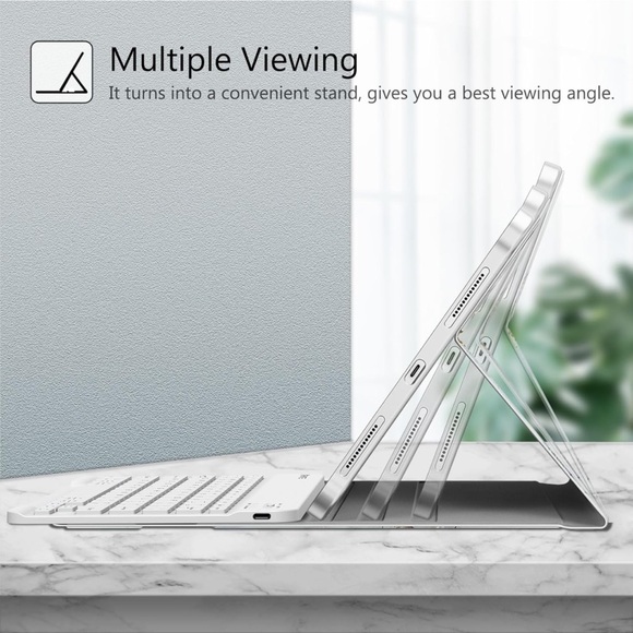 Keyboard Case iPad Soft Back Cover Magnetically Detachable Bluetooth Keyboard - Picture 2 of 11